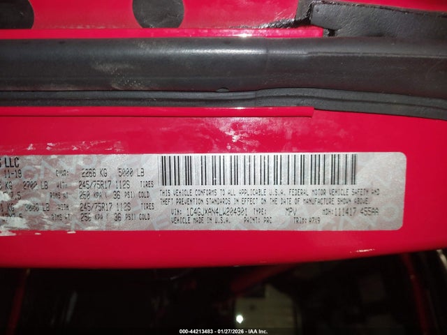 2020 JEEP WRANGLER 1C4GJXAN4LW204901 Photo 8