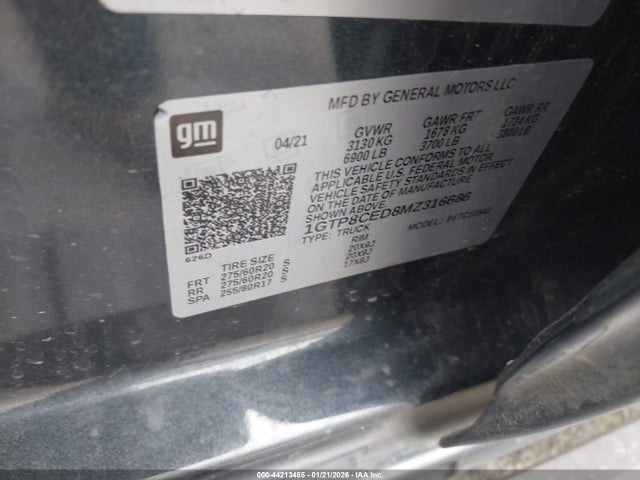 1GTP8CED8MZ316686 GMC Sierra 1500 2wd Short Box Elevation