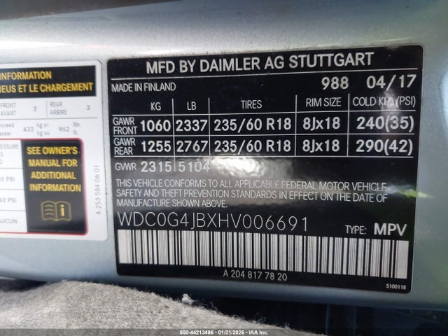 2017 MERCEDES-BENZ GLC 300 WDC0G4JBXHV006691 Photo 8