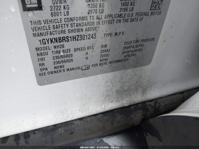 2017 CADILLAC XT5 1GYKNBRS1HZ301243 Photo 8