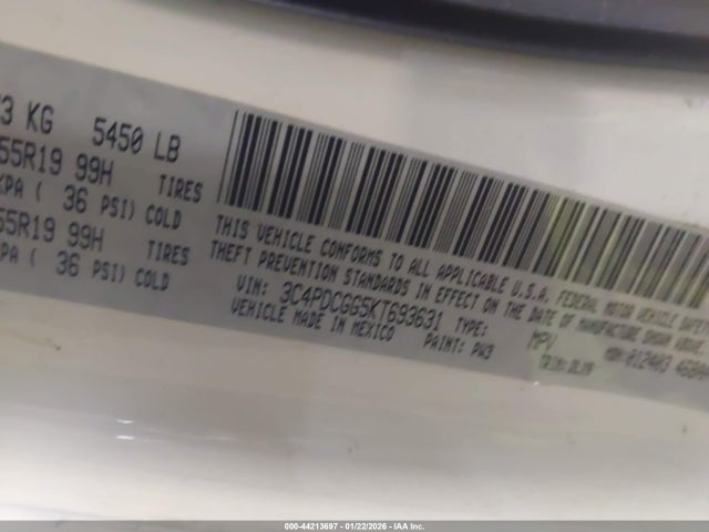 2019 DODGE JOURNEY 3C4PDCGG5KT693631 Photo 8