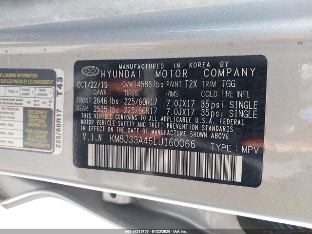 KM8J33A46LU160066 Hyundai Tucson Value