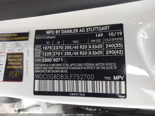 Mercedes-Benz GLC 300 2020 WDC0G8DB3LF752700 Image 9