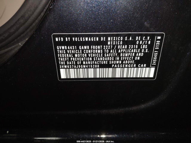 3VW637AJ9GM415288 Volkswagen Jetta Hybrid Sel Premium