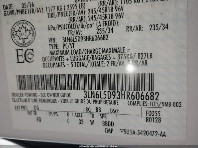 2017 LINCOLN MKZ 3LN6L5D93HR606682 Photo 8