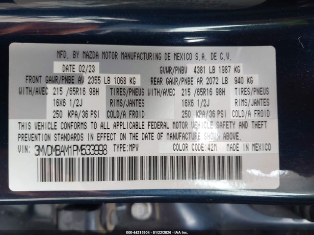 Mazda Cx-30 2.5 S 2023 3MVDMBAM1PM533998 Image 9
