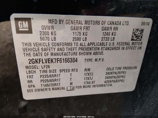 2GKFLVEK7F6166304 GMC Terrain Sle-1