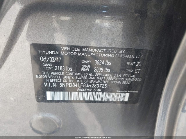 2018 HYUNDAI ELANTRA 5NPD84LF8JH280725 Photo 8