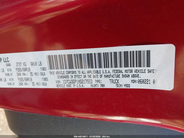 2010 DODGE DAKOTA 1D7CW3GP1AS217553 Photo 8