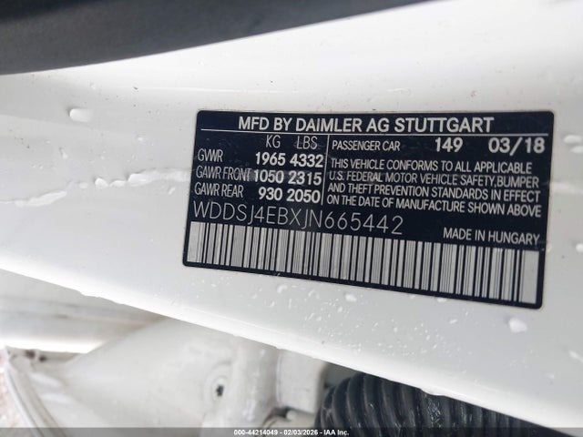 Продаж на аукціоні авто 2018 Mercedes-benz Cla 250, vin: WDDSJ4EBXJN665442, номер лоту: 44214049