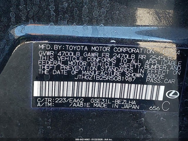 JTHGZ1B25R5081987 Lexus Is 350 F Sport