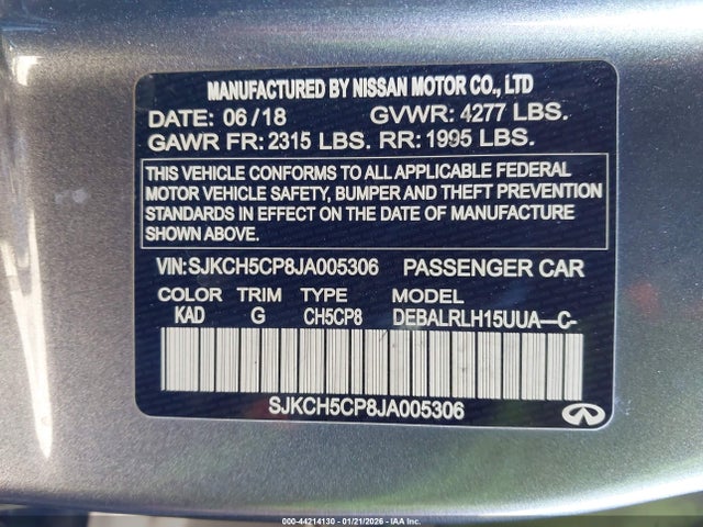 2018 INFINITI QX30 SJKCH5CP8JA005306 Photo 8