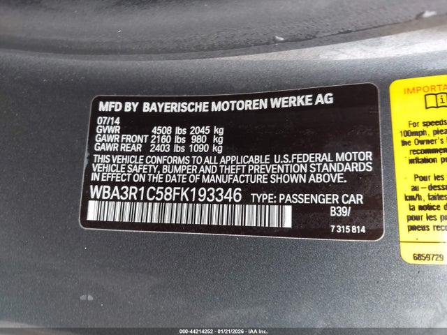2015 BMW 435I WBA3R1C58FK193346 Photo 8