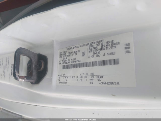 Ford E-350 Cutaway 2014 1FDWE3FL1EDA61304 Image 8