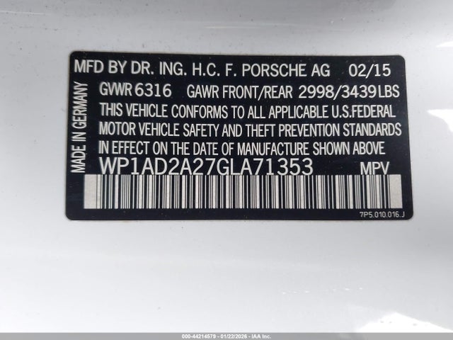 2016 PORSCHE CAYENNE WP1AD2A27GLA71353 Photo 8