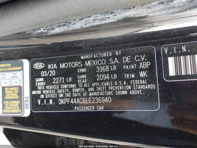 KIA FORTE GT 2020 3KPF44AC6LE236940 Image 9