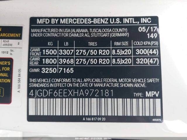 2017 MERCEDES-BENZ GLS 450 4JGDF6EEXHA972181 Photo 8