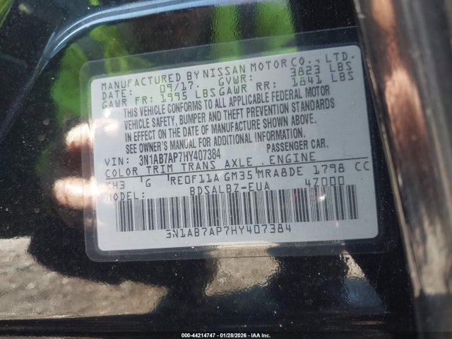 3N1AB7AP7HY407384 Nissan SENTRA S