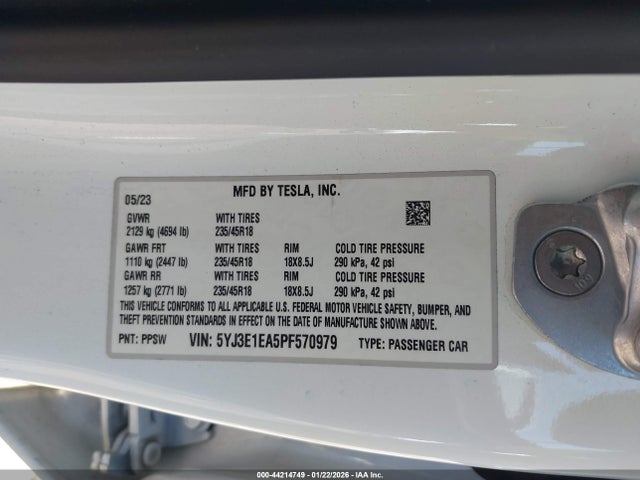 2023 TESLA MODEL 3 5YJ3E1EA5PF570979 Photo 8