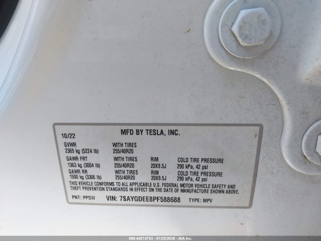 2023 TESLA MODEL Y 7SAYGDEE8PF588688 Photo 8
