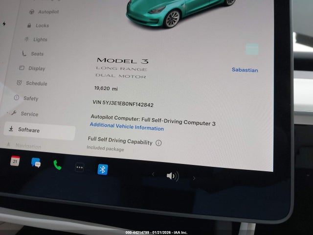 Aukcja sprzedaży 2022 Tesla Model 3 Long Range Dual Motor All-wheel Drive, vin: 5YJ3E1EB0NF142842, numer aukcji: 44214799
