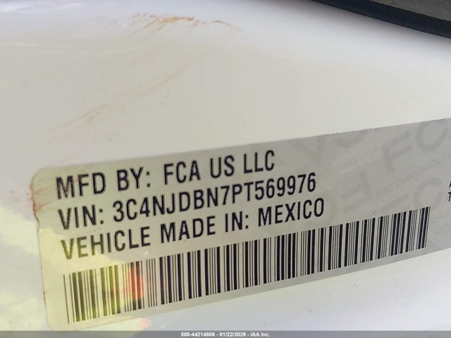 2023 Jeep Compass Latitude 4x4 მანქანა იყიდება აუქციონზე, vin: 3C4NJDBN7PT569976, აუქციონის ნომერი: 44214806