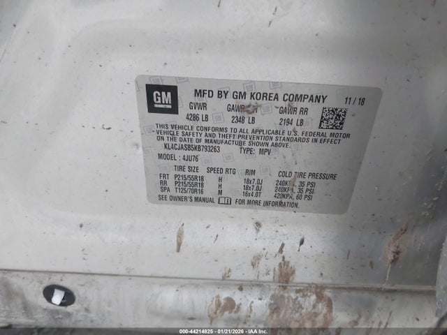 Продажа на аукционе авто 2019 Buick Encore Fwd Preferred, vin: KL4CJASB5KB793263, номер лота: 44214825