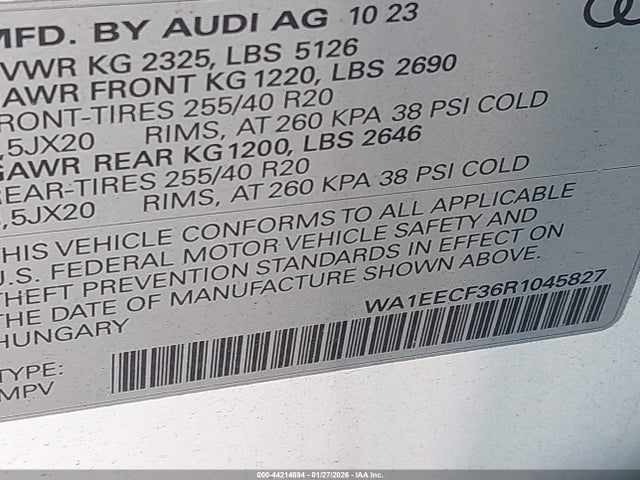 2024 AUDI Q3 WA1EECF36R1045827 Photo 8