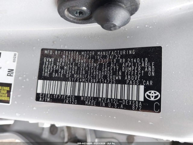 Toyota Corolla Se Nightshade Edition 2022 5YFS4MCE8NP114725 Image 9