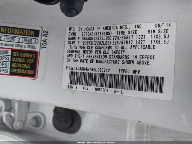 2014 HONDA CR-V 5J6RM4H76EL090212 Photo 8