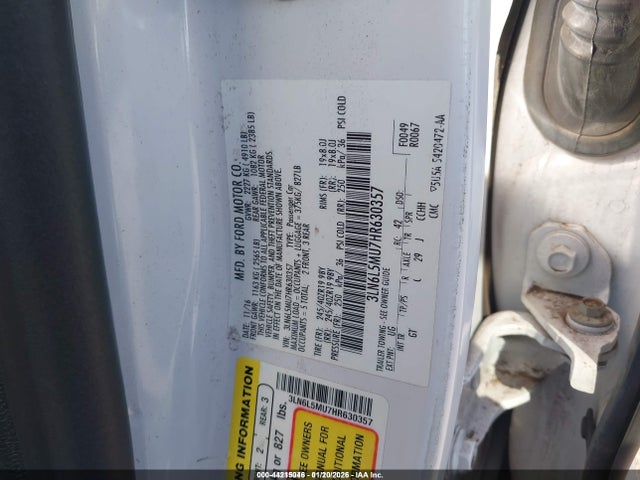 3LN6L5MU7HR630357 Lincoln Mkz Hybrid Reserve