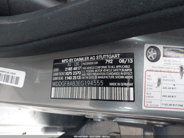 WDDGF8AB3EG194555 Mercedes-Benz C 300 Sport 4matic