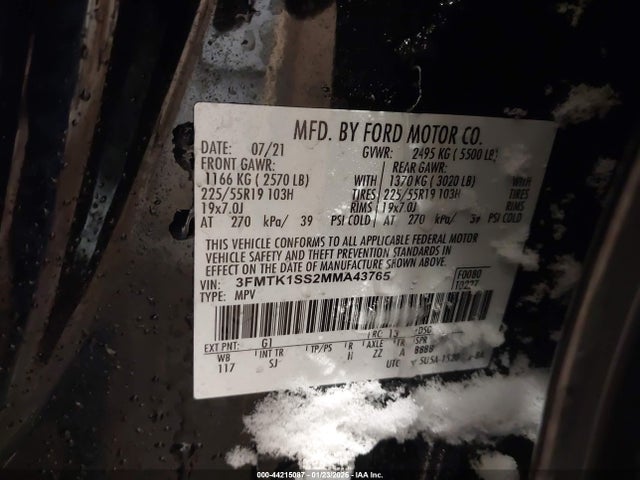 2021 FORD MUSTANG MACH-E 3FMTK1SS2MMA43765 Photo 8