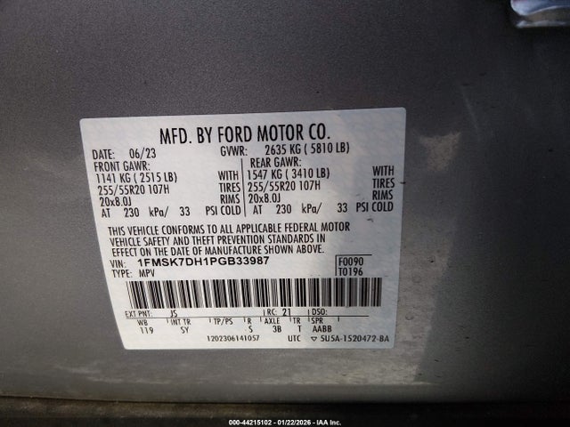 Ford EXPLORER XLT 2023 1FMSK7DH1PGB33987 Image 9