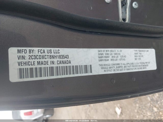 Dodge CHARGER R/T 2022 2C3CDXCT8NH183543 Image 9