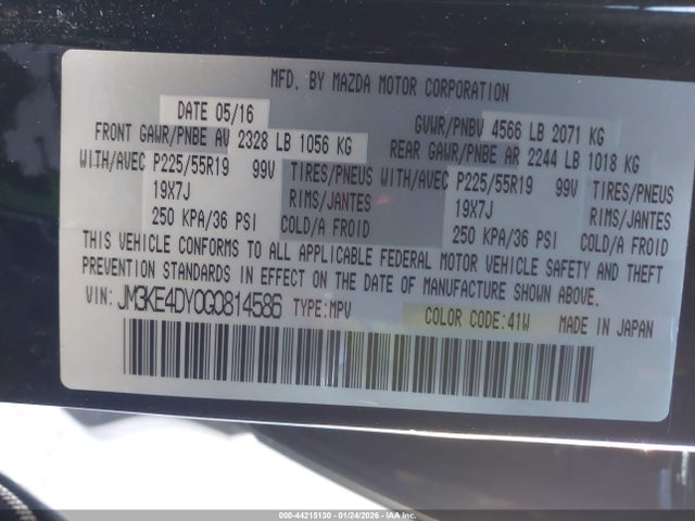 JM3KE4DY0G0814586 Mazda Cx-5 Grand Touring