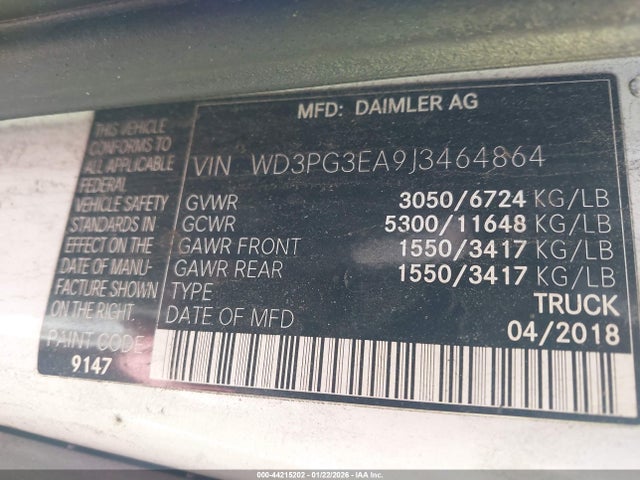 2018 MERCEDES-BENZ METRIS WD3PG3EA9J3464864 Photo 8
