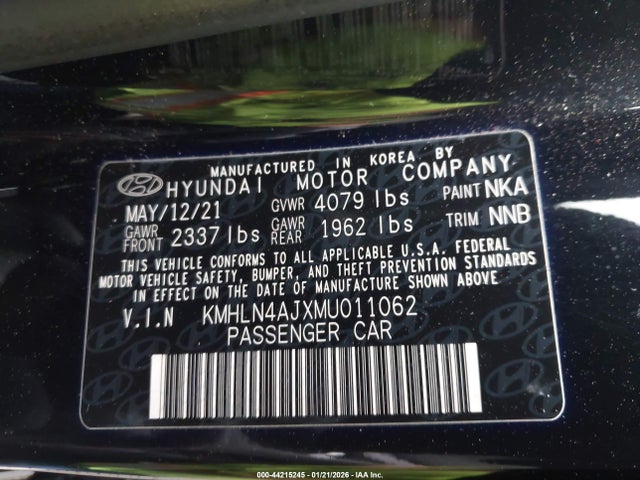 KMHLN4AJXMU011062 Hyundai Elantra Hybrid Limited