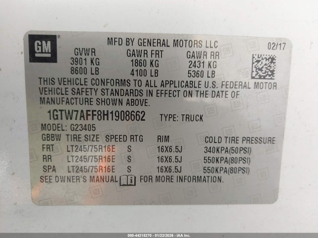 2017 GMC SAVANA 2500 1GTW7AFF8H1908662 Photo 8
