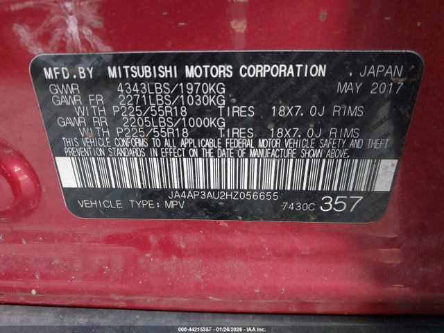 2017 MITSUBISHI OUTLANDER SPORT JA4AP3AU2HZ056655 Photo 8