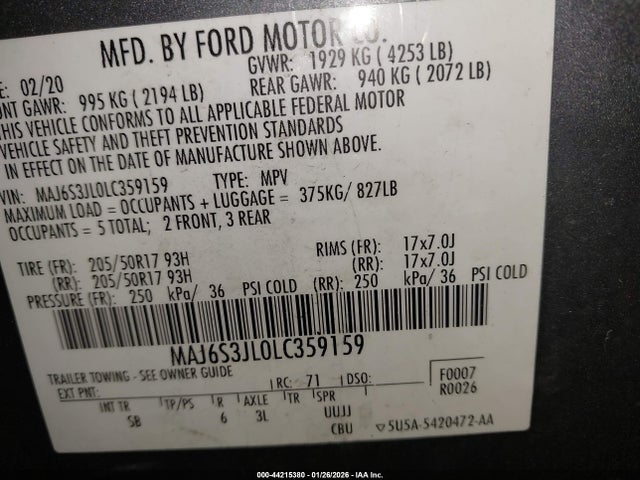 Ford Ecosport Ses 2020 MAJ6S3JL0LC359159 Image 9