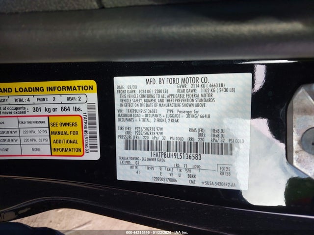 1FATP8UH9L5136583 Ford Mustang Ecoboost Premium