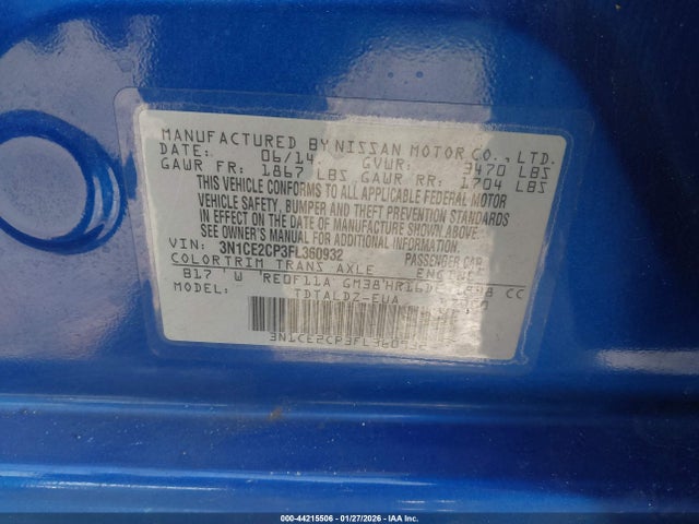 Nissan Versa Note S (sr)/s Plus/sl/sr/sv 2015 3N1CE2CP3FL360932 Image 9