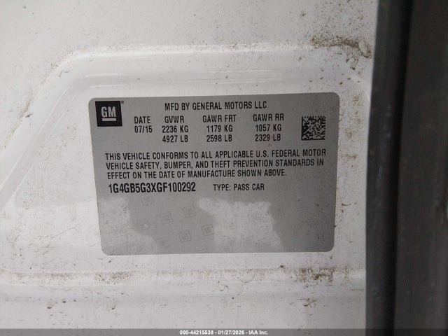1G4GB5G3XGF100292 Buick Lacrosse Leather