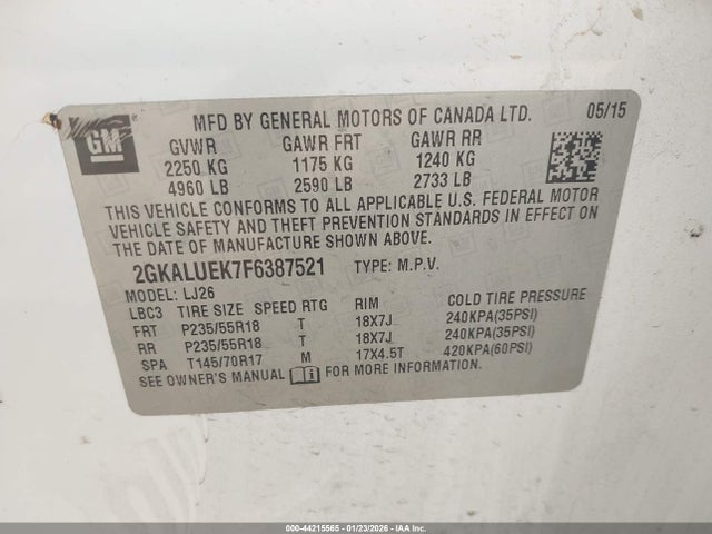2GKALUEK7F6387521 GMC Terrain Denali