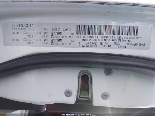Продаж на аукціоні авто 2015 Ram 1500 Express, vin: 1C6RR7KGXFS711094, номер лоту: 44215671