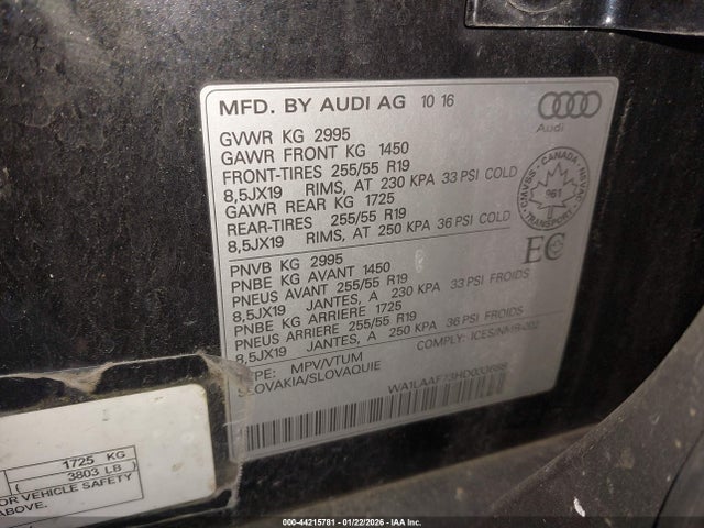 2017 AUDI Q7 WA1LAAF73HD033688 Photo 8