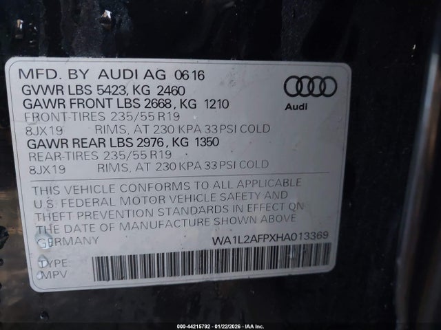 2017 AUDI Q5 WA1L2AFPXHA013369 Photo 8