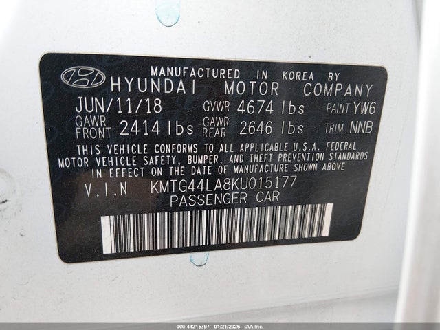 2019 GENESIS G70 KMTG44LA8KU015177 Photo 8