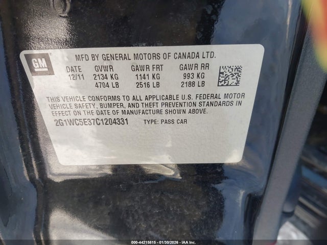 2012 CHEVROLET IMPALA 2G1WC5E37C1204331 Photo 8